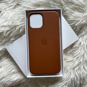 iPhone 12 Pro Saddle Brown Apple Leather Case